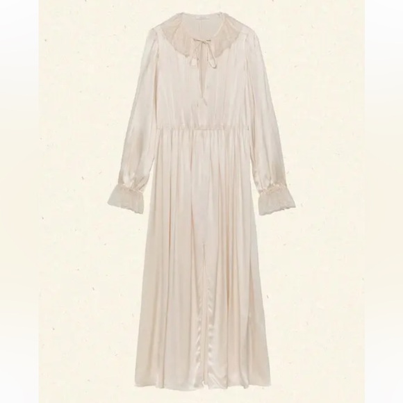 NWT Doen Alessandra ivory silk maxi dress - Picture 3 of 10